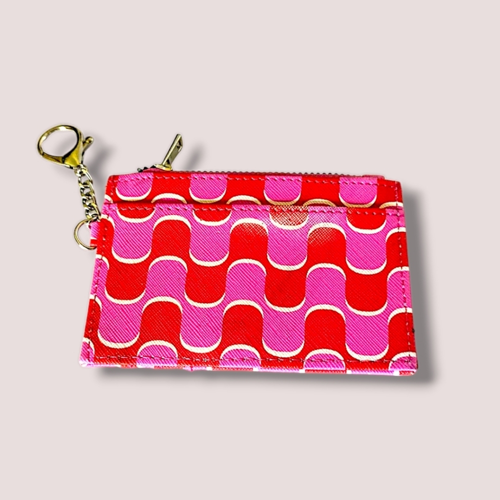 😎👛4/$20 Super Cute Pink Clip-On Card Carrier with Zip Change Compartment - Picture 2 of 7